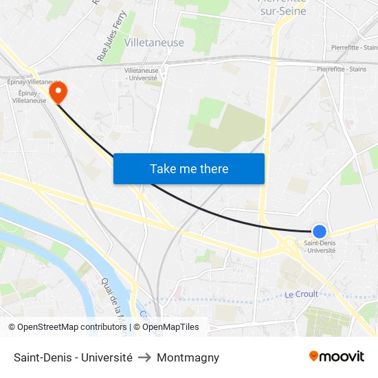 Saint-Denis - Université to Montmagny map