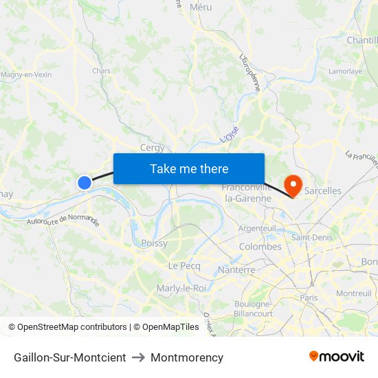 Gaillon-Sur-Montcient to Montmorency map