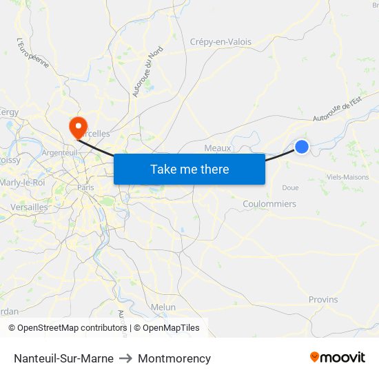 Nanteuil-Sur-Marne to Montmorency map