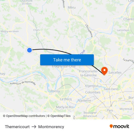 Themericourt to Montmorency map