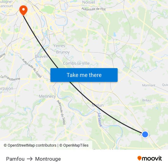 Pamfou to Montrouge map