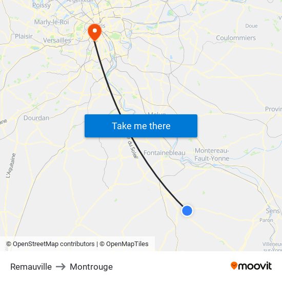 Remauville to Montrouge map