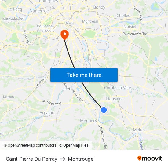Saint-Pierre-Du-Perray to Montrouge map