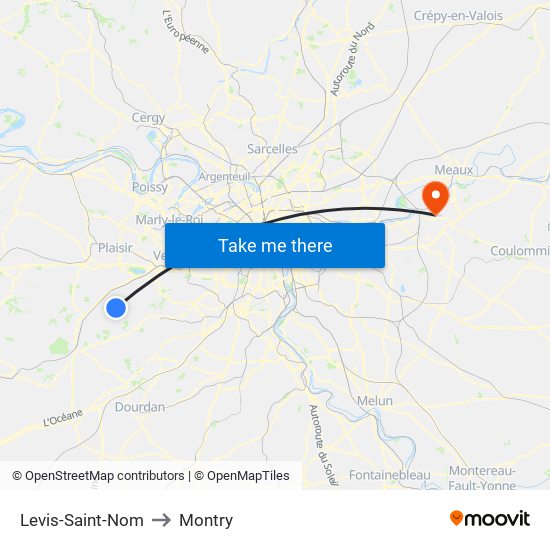 Levis-Saint-Nom to Montry map