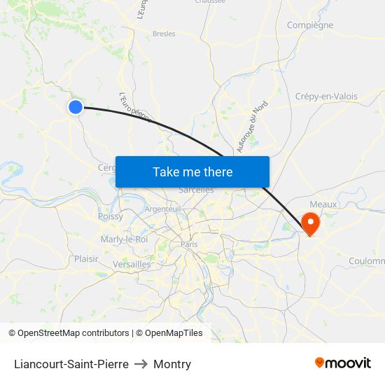 Liancourt-Saint-Pierre to Montry map