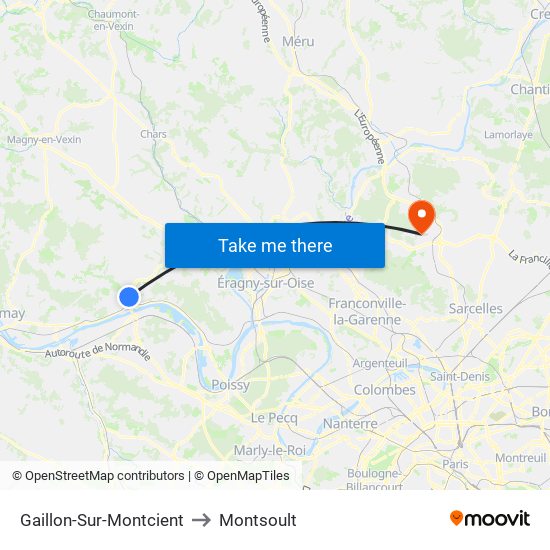 Gaillon-Sur-Montcient to Montsoult map