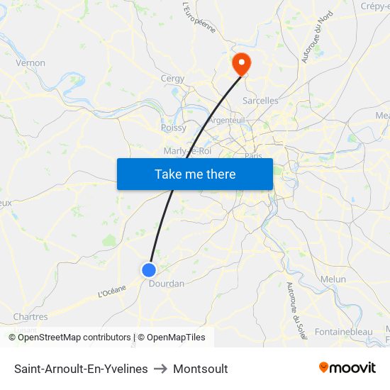 Saint-Arnoult-En-Yvelines to Montsoult map