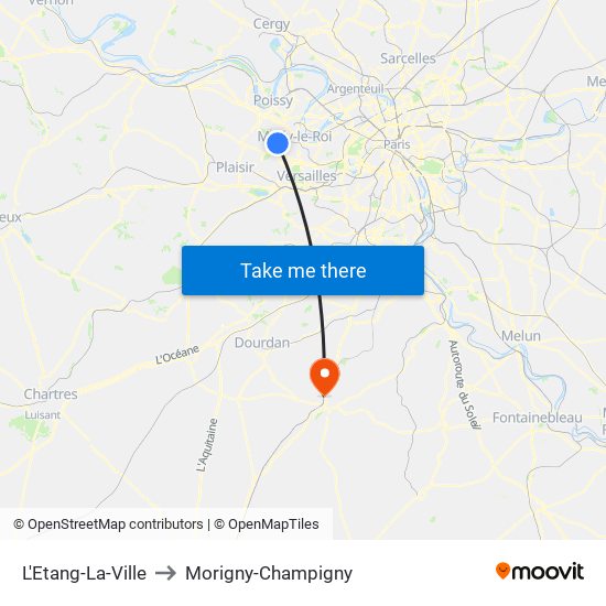 L'Etang-La-Ville to Morigny-Champigny map