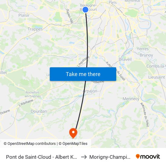 Pont de Saint-Cloud - Albert Kahn to Morigny-Champigny map