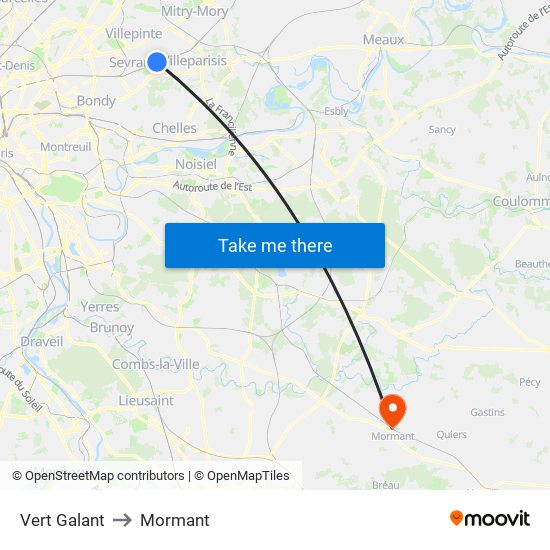 Vert Galant to Mormant map