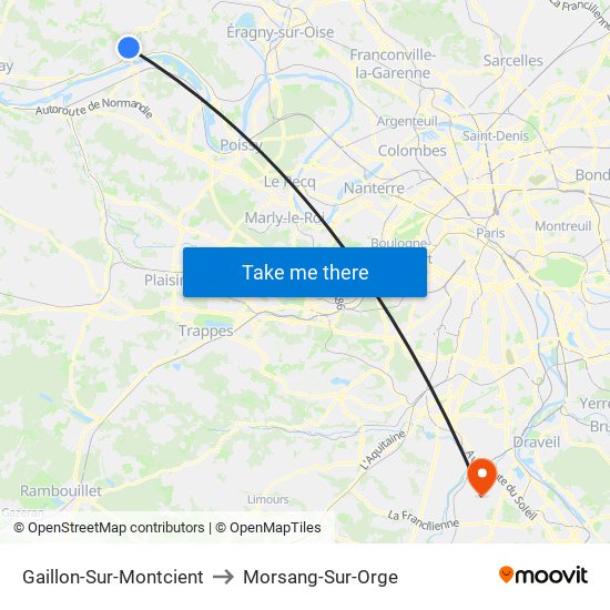 Gaillon-Sur-Montcient to Morsang-Sur-Orge map