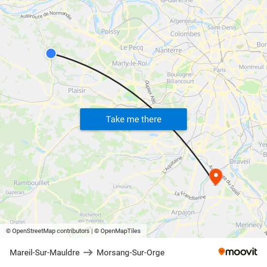 Mareil-Sur-Mauldre to Morsang-Sur-Orge map