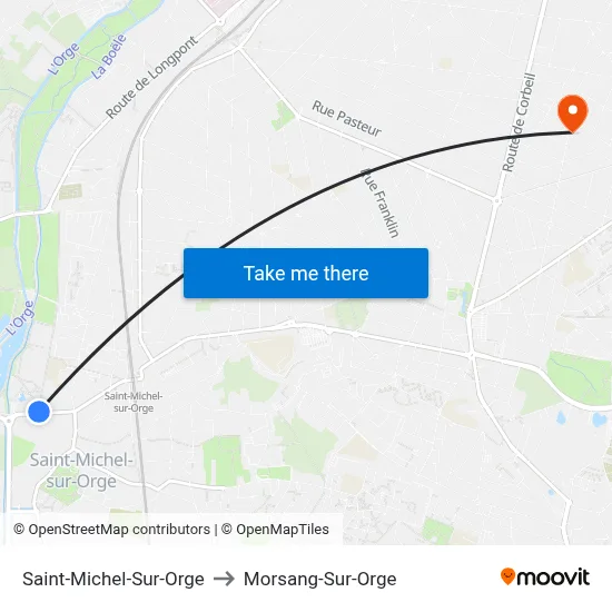 Saint-Michel-Sur-Orge to Morsang-Sur-Orge map
