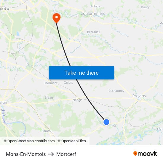 Mons-En-Montois to Mortcerf map