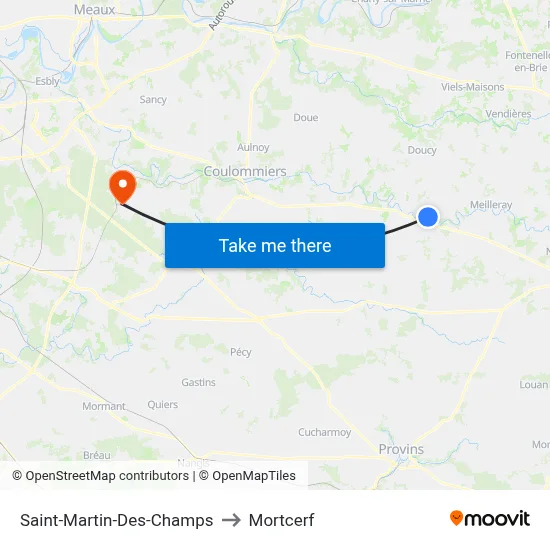 Saint-Martin-Des-Champs to Mortcerf map