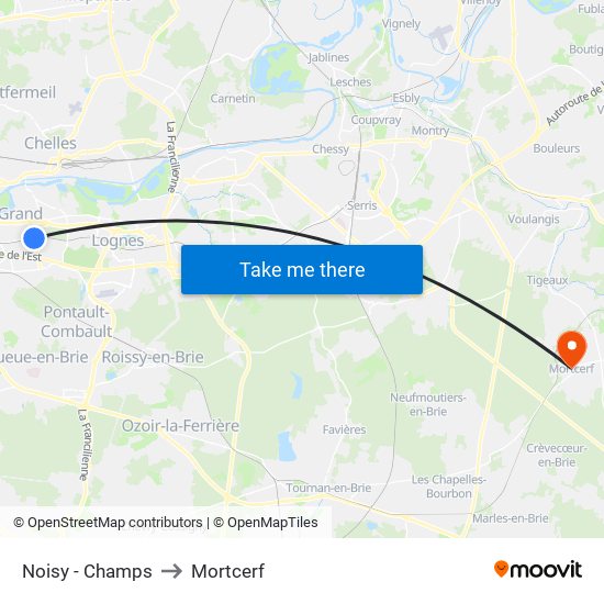 Noisy - Champs to Mortcerf map