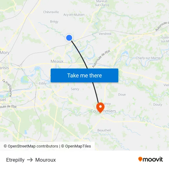Etrepilly to Mouroux map