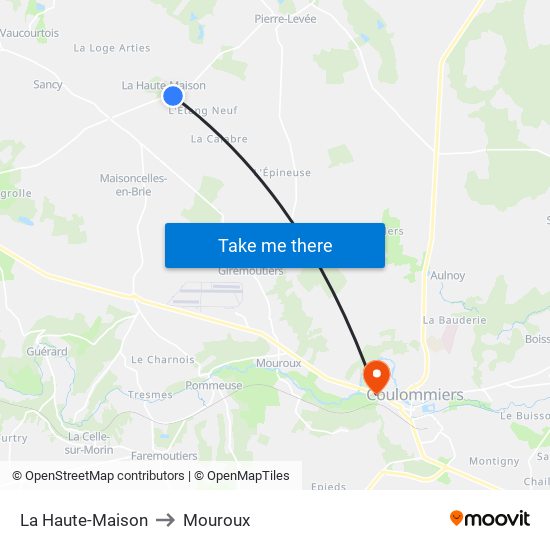 La Haute-Maison to Mouroux map