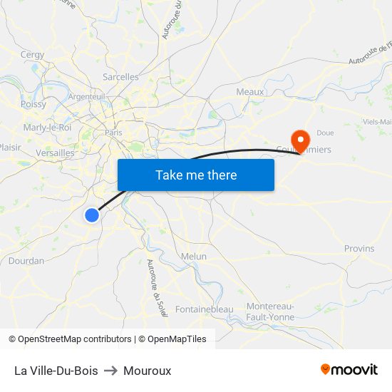 La Ville-Du-Bois to Mouroux map