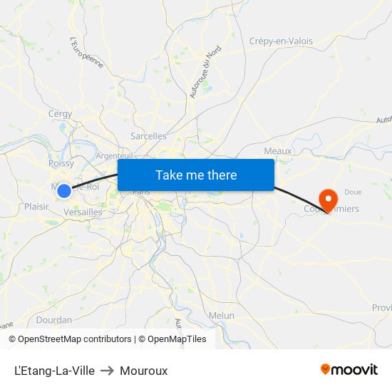 L'Etang-La-Ville to Mouroux map