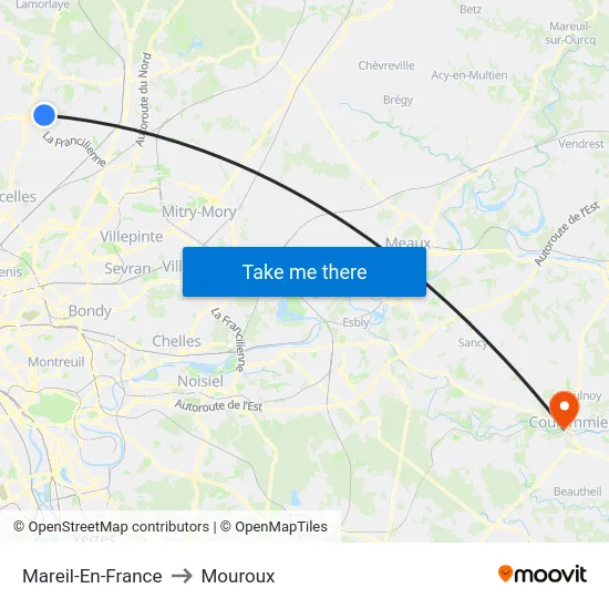 Mareil-En-France to Mouroux map