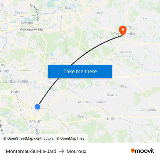 Montereau-Sur-Le-Jard to Mouroux map