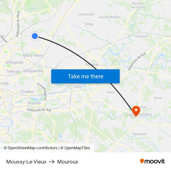 Moussy-Le-Vieux to Mouroux map