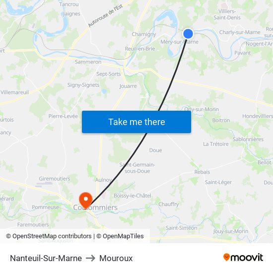 Nanteuil-Sur-Marne to Mouroux map