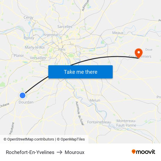 Rochefort-En-Yvelines to Mouroux map