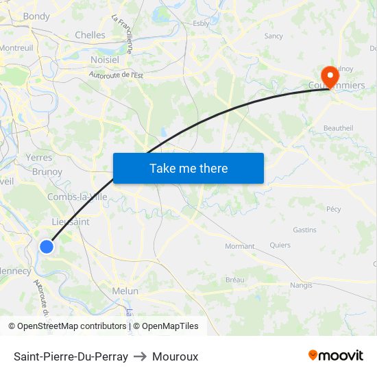 Saint-Pierre-Du-Perray to Mouroux map