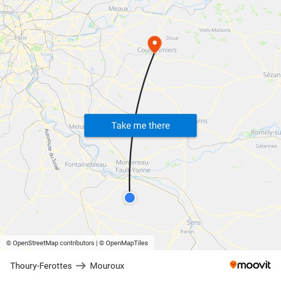 Thoury-Ferottes to Mouroux map