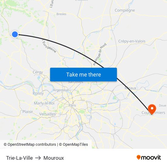Trie-La-Ville to Mouroux map