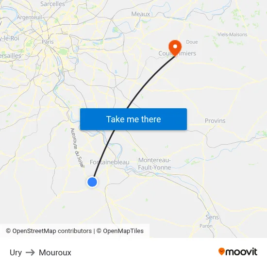 Ury to Mouroux map