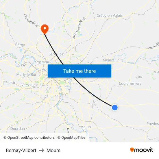 Bernay-Vilbert to Mours map