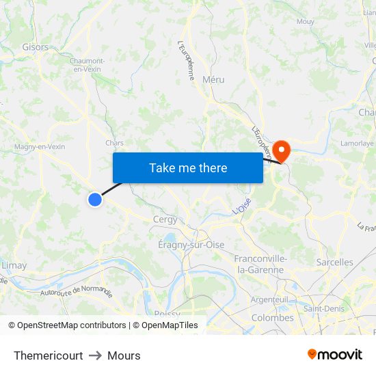 Themericourt to Mours map