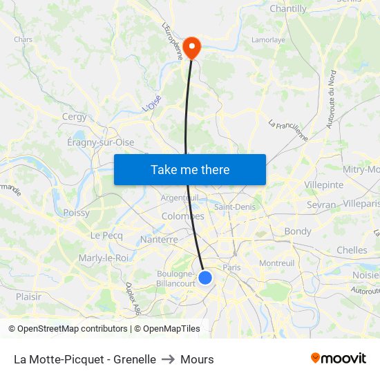La Motte-Picquet - Grenelle to Mours map