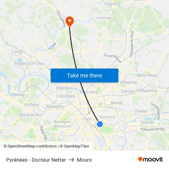 Pyrénées - Docteur Netter to Mours map