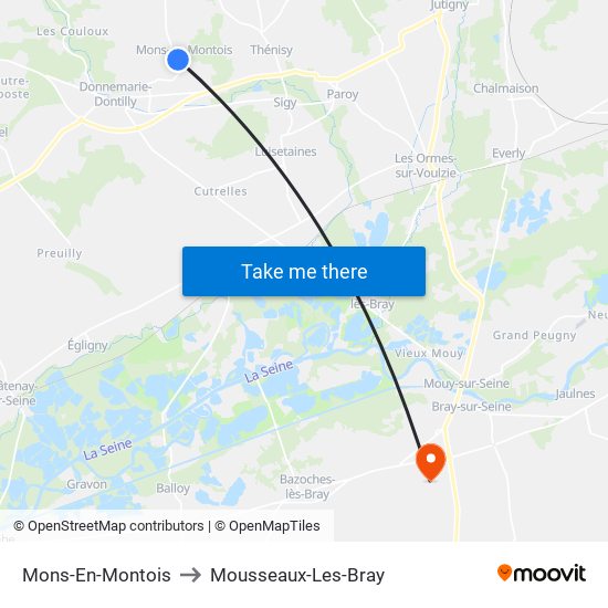 Mons-En-Montois to Mousseaux-Les-Bray map