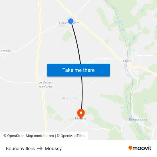 Bouconvillers to Moussy map
