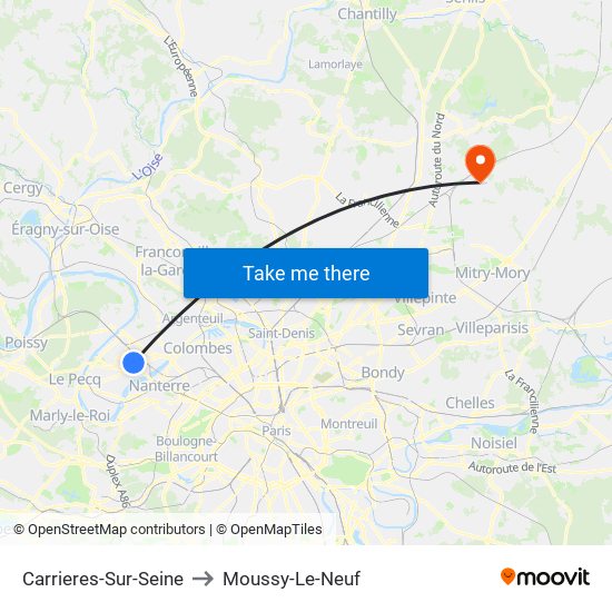 Carrieres-Sur-Seine to Moussy-Le-Neuf map