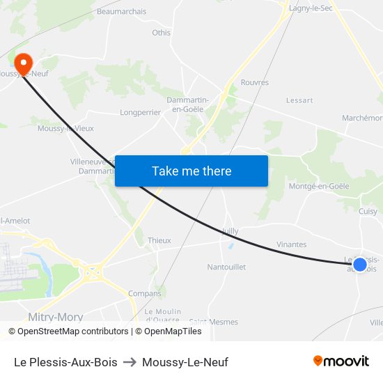 Le Plessis-Aux-Bois to Moussy-Le-Neuf map