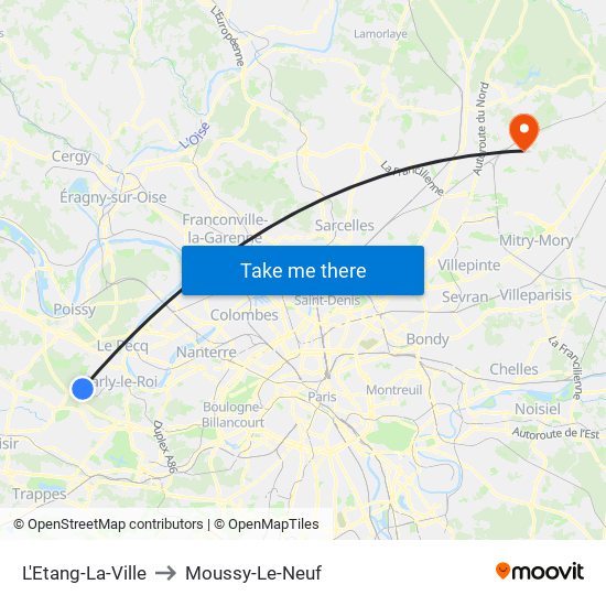 L'Etang-La-Ville to Moussy-Le-Neuf map