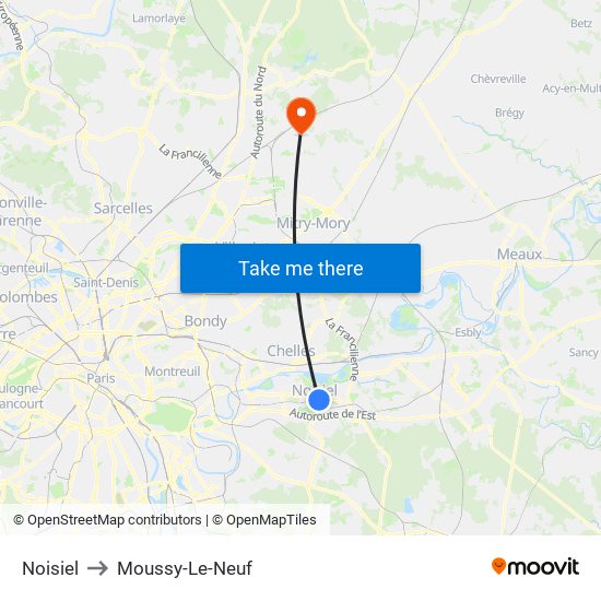 Noisiel to Moussy-Le-Neuf map