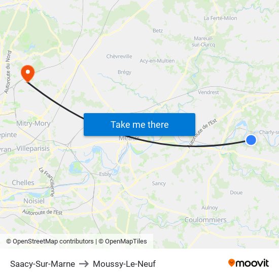 Saacy-Sur-Marne to Moussy-Le-Neuf map