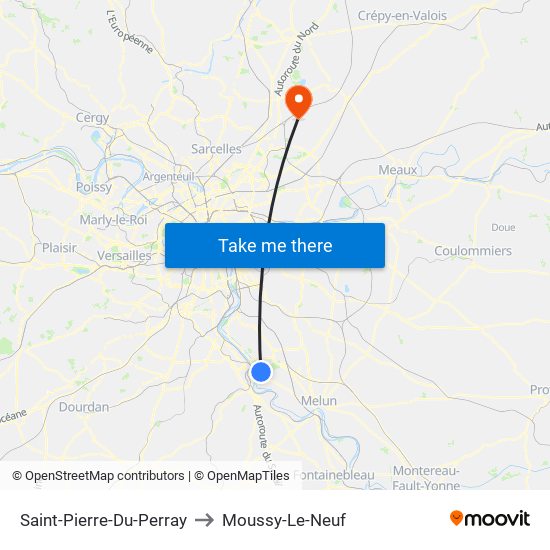 Saint-Pierre-Du-Perray to Moussy-Le-Neuf map