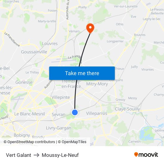 Vert Galant to Moussy-Le-Neuf map