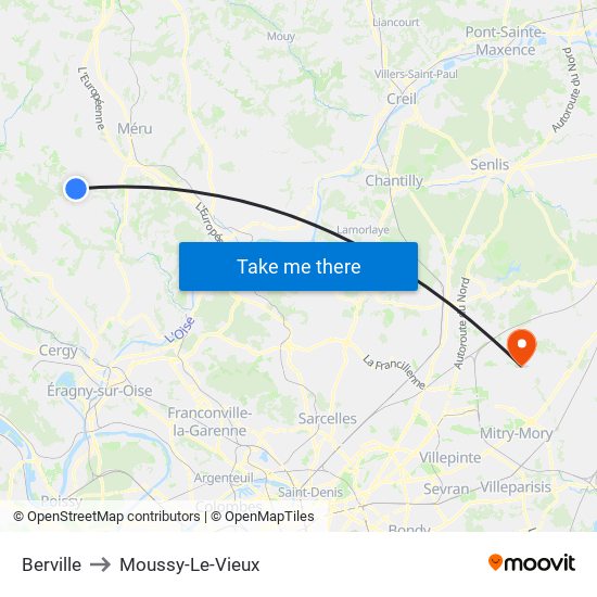 Berville to Moussy-Le-Vieux map