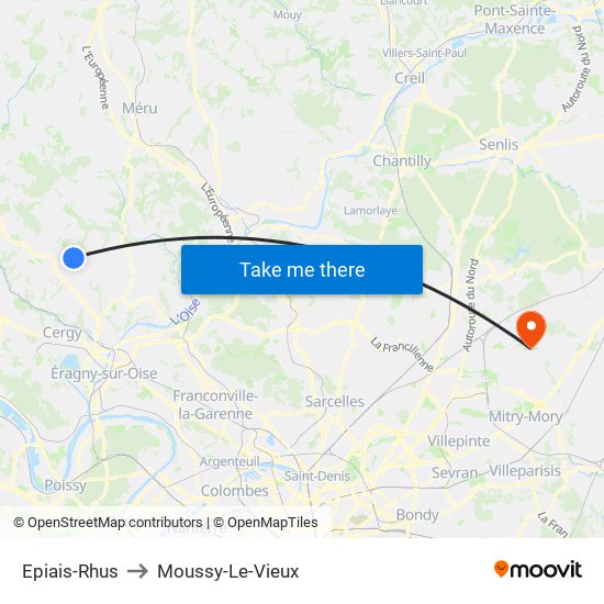 Epiais-Rhus to Moussy-Le-Vieux map