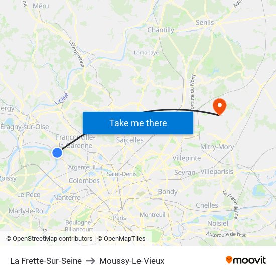 La Frette-Sur-Seine to Moussy-Le-Vieux map