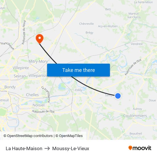 La Haute-Maison to Moussy-Le-Vieux map